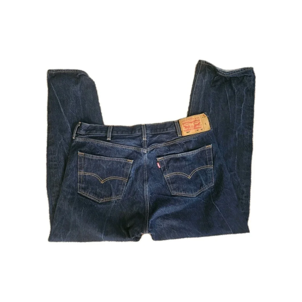 LEVIS 501XX MEN 40x32 WATERLESS STRAIGHT LEG BUTTON FLY DENIM BLUE JEAN EXCELLEN